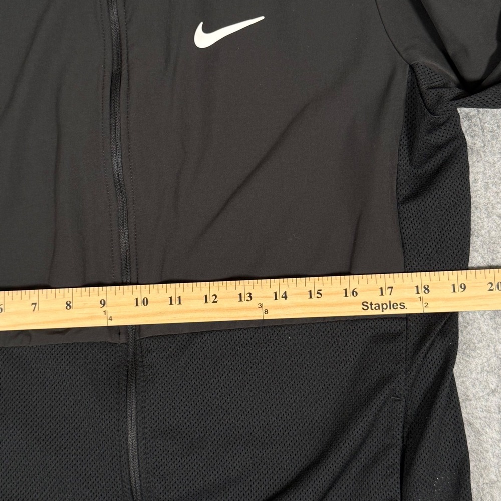 Nike Court Men Medium Black Full Zip Tennis Jacket Mesh Panel Standard Fit - Picture 4 of 7